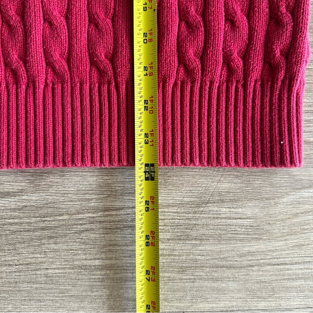 Red Cable Knit Sweater - Picture 3 of 4